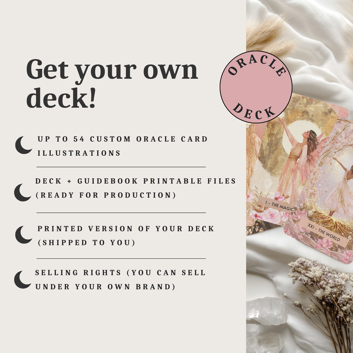 Custom Oracle Deck — Up to 54 Cards