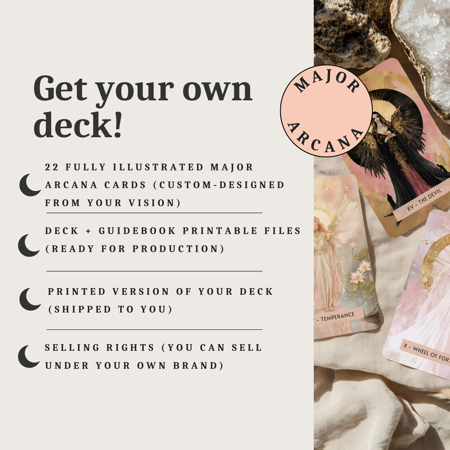 Custom Major Arcana Deck — Your Vision Brought to Life