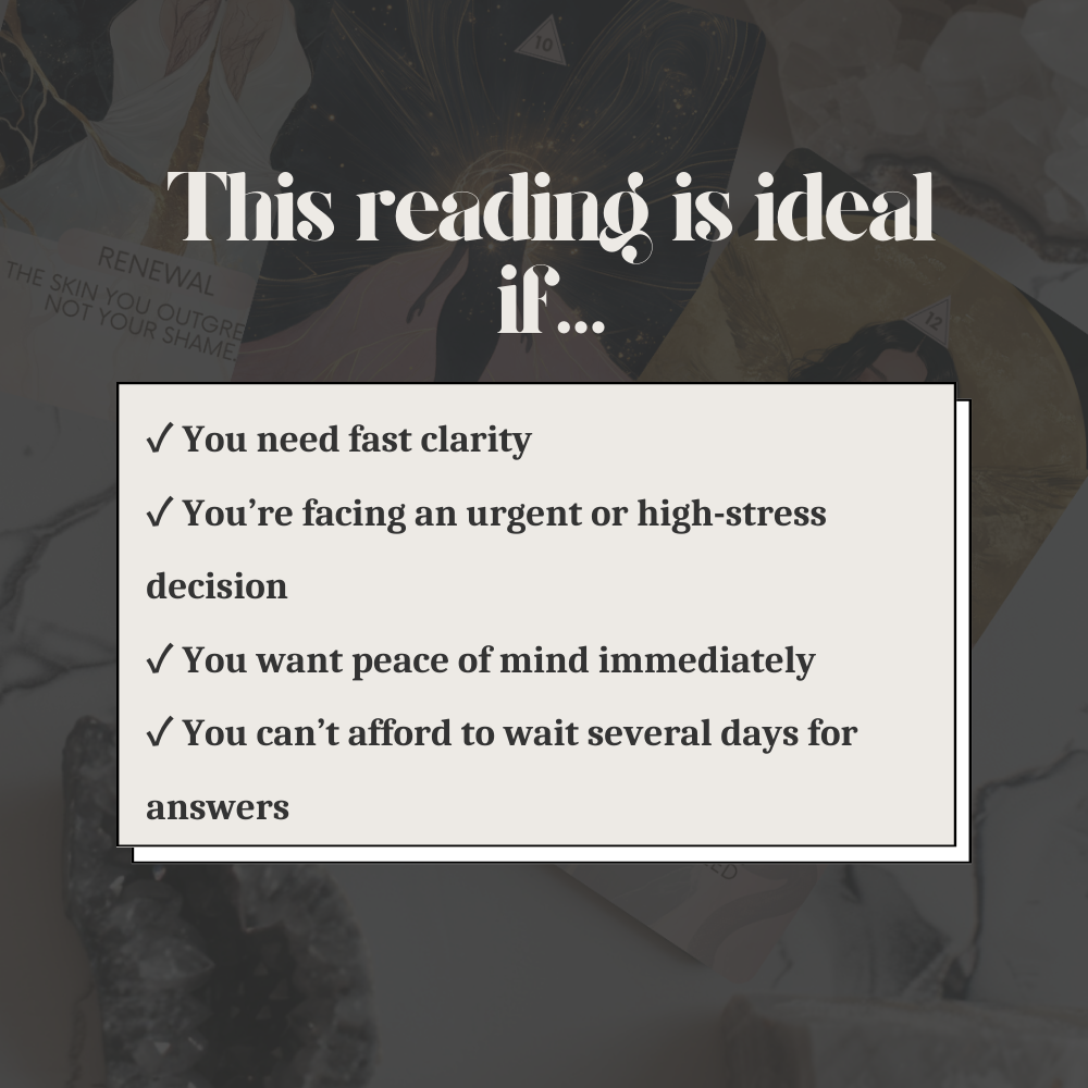 Urgent guidance tarot reading - within 24h!!