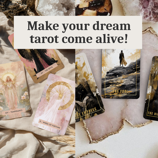 Full Custom Tarot Deck — 78-Card Illustrated Creation