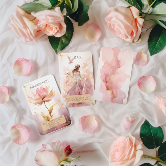A full overview of the Femme Spirit Oracle Deck featuring 42 beautifully illustrated, tarot-sized cards created for divine feminine connection, spiritual growth, and daily intuitive guidance. Perfect for self-reflection, healing, and high-vibe rituals.